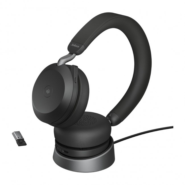 Jabra Evolve2 75 - USB-A MS Teams with Desk Stand - Black Jabra Evolve2 75 - USB-A MS Teams with Desk Stand - Black