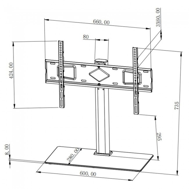 Techly ICA-LCD S07L TV mount/stand 165.1 cm (65 Techly ICA-LCD S07L TV mount/stand 165.1 cm (65