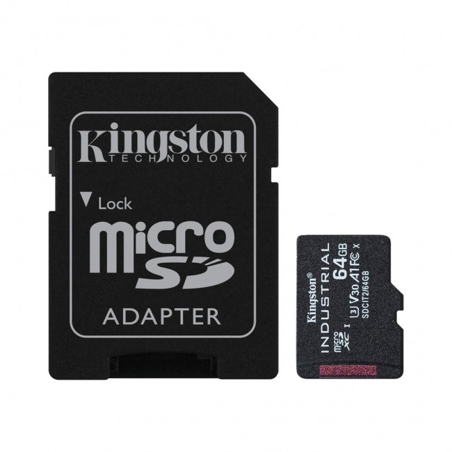 Kingston Technology Industrial 64 GB MicroSDXC UHS-I Class 10 Kingston Technology Industrial 64 GB MicroSDXC UHS-I Class 10