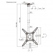 Maclean Ceiling Mount for TV, max. load 35 kg, 23 55