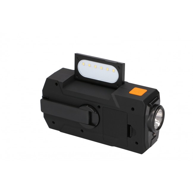 Extralink RADIO AWARYJNE SOLARNE Z KORBKA DYNAMO POWERBANK 4000MAH Z LATARKA SOS SR-4000 Portable Analog Black, Orange