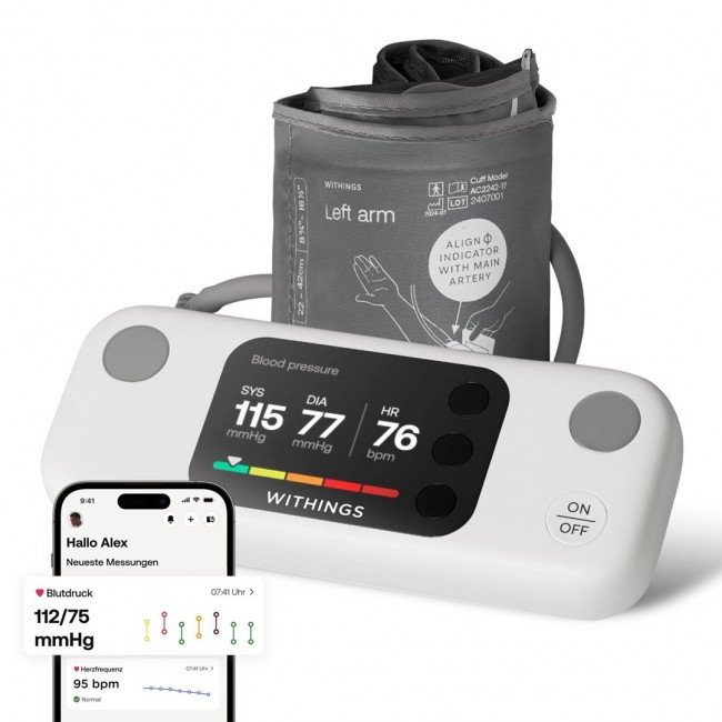 Withings WPM07-08-ALL-INT blood pressure unit Upper arm Automatic 16 user(s)