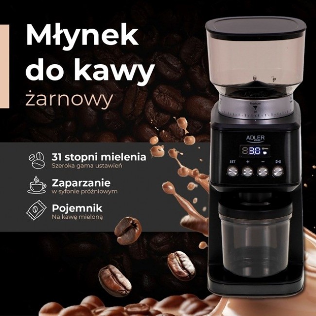 Adler AD 4300 Burr coffee grinder black