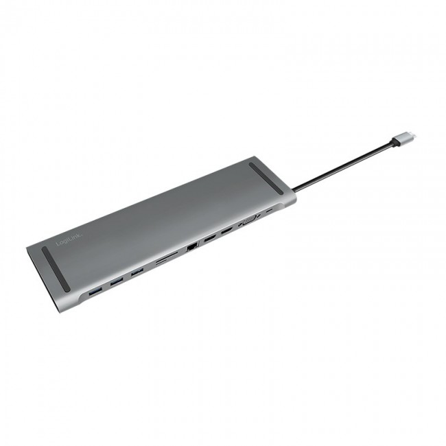 LogiLink UA0373 laptop dock/port replicator Wired USB 3.2 Gen 1 (3.1 Gen 1) Type-C Aluminium