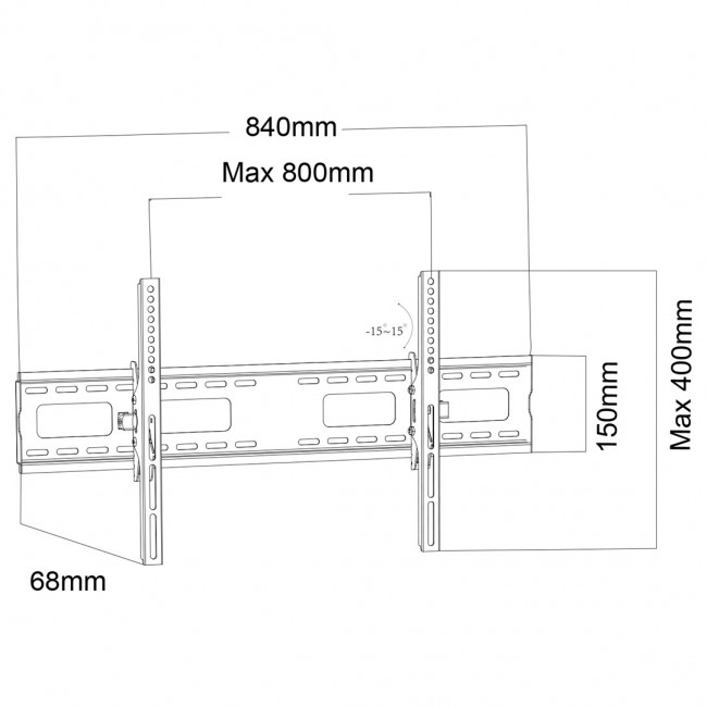 Maclean MC-422 TV Wall Mount Heavy Duty 43