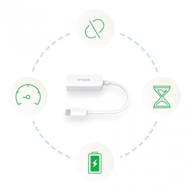 D-Link USB C to 2.5G Ethernet Adapter DUB E250 D-Link USB C to 2.5G Ethernet Adapter DUB E250