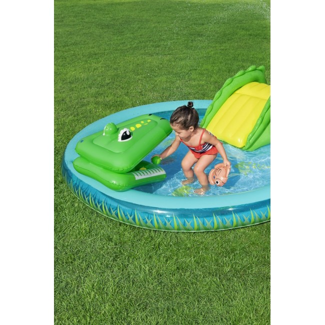 Bestway Crocodile Cove Kids Inflatable Water Play Center and Pool 2.24 m x 1.81 m x 72 cm