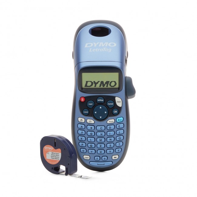 DYMO LetraTag LT-100H Handheld Label Maker | ABC Keyboard Label Printer with Easy-to-Use13 Character LCD Screen | for Home or Office | Blue