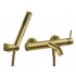 BATH MIXER WITH SHOWER SET BRUSHED GOLD