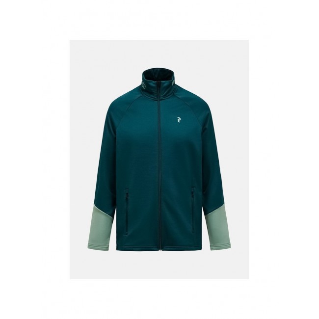 Bluza męska PEAK PERFORMANCE M Rider Essentials Midlayer Zip Jacket kolor zielony - L