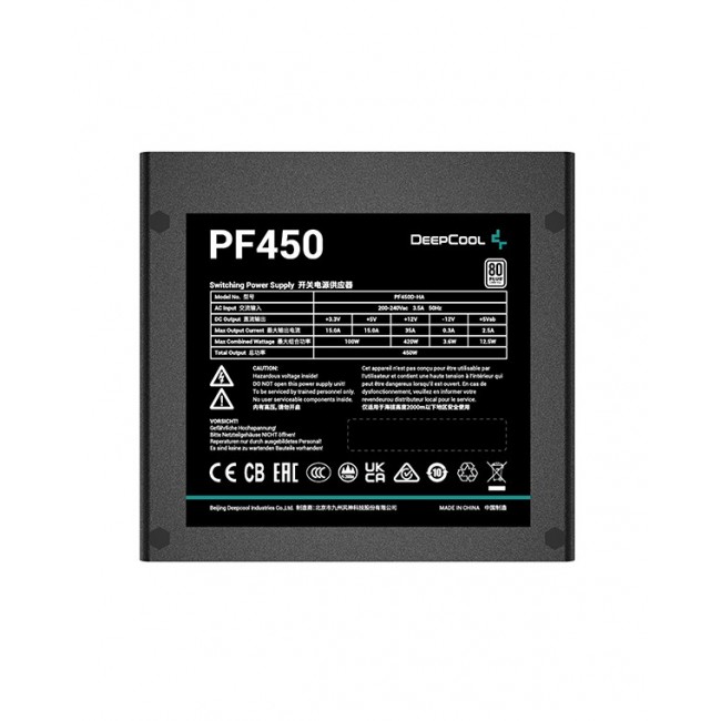 DeepCool PF450 power supply unit 450 W 20+4 pin ATX ATX Black DeepCool PF450 power supply unit 450 W 20+4 pin ATX ATX Black