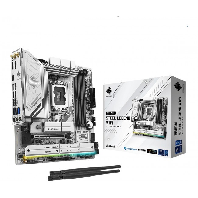 Asrock B860M Steel Legend WiFi Intel B860 LGA 1851 (Socket V1) micro ATX Asrock B860M Steel Legend WiFi Intel B860 LGA 1851 (Socket V1) micro ATX