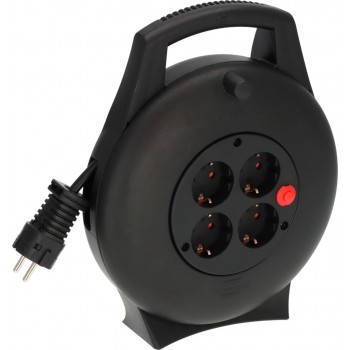 Brennenstuhl 1093900 power extension 10 m 4 AC outlet(s) Indoor Black