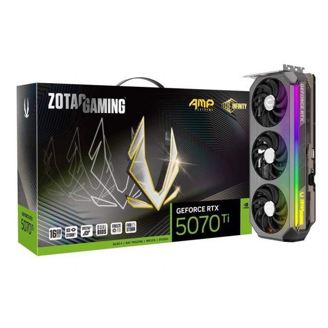 Zotac GAMING GeForce RTX 5070 Ti AMP Extreme INFINITY NVIDIA 16 GB GDDR7 Zotac GAMING GeForce RTX 5070 Ti AMP Extreme INFINITY NVIDIA 16 GB GDDR7