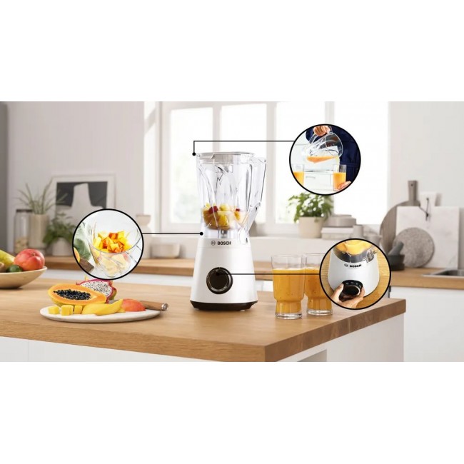 Bosch Serie 4 MMB6141W blender 1.5 L Tabletop blender 1200 W White