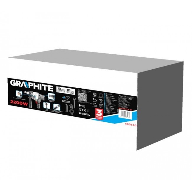 Graphite 58G540 drill 2000 RPM 13.1 kg Black, Grey Graphite 58G540 drill 2000 RPM 13.1 kg Black, Grey