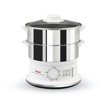 Tefal VC1451 steam cooker 2 basket(s) Freestanding 900 W White, Stainless steel