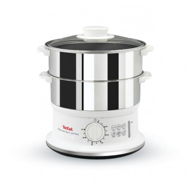Tefal VC1451 steam cooker 2 basket(s) Freestanding 900 W White, Stainless steel Tefal VC1451 steam cooker 2 basket(s) Freestanding 900 W White, Stainless steel