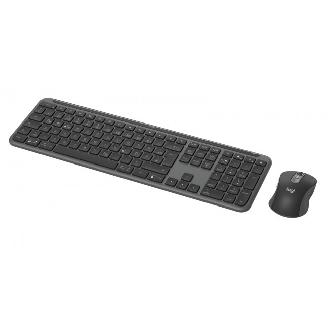 Logitech 920-012504 keyboard Mouse included Office RF Wireless + Bluetooth QWERTZ German Graphite