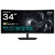 GIGABYTE G34WQC2 34 WQHD Curved Gaming Monitor - 3440 x 1440, 1500R, 200Hz, 1ms, 450 cd/m2, AMD FreeSync Premium, DisplayHDR 400, HDMI 2.0, Displayport 1.4