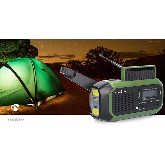 Nedis RDDBCR2000GN radio Portable Digital Black, Green