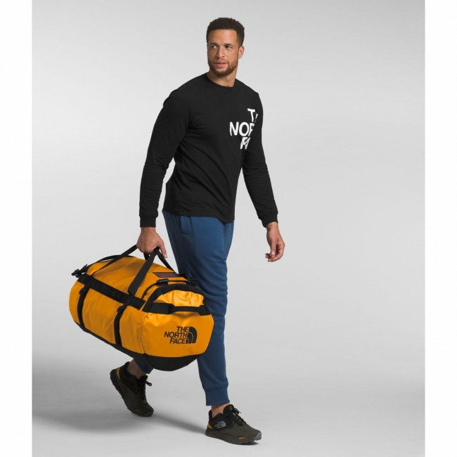 The North Face Base Camp Duffel L duffel bag 95 L Polyester Black, Yellow