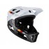 LEATT MTB Enduro 2.0 V23 Bike Helmet with Removable Chin Guard, Size L (59 63 cm), White