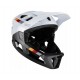 LEATT MTB Enduro 2.0 V23 Bike Helmet with Removable Chin Guard, Size L (59 63 cm), White