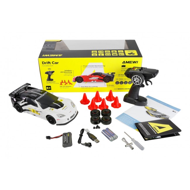 Amewi Corvette C6R Radio-Controlled (RC) model Drift car Electric engine 1:18 Amewi Corvette C6R Radio-Controlled (RC) model Drift car Electric engine 1:18