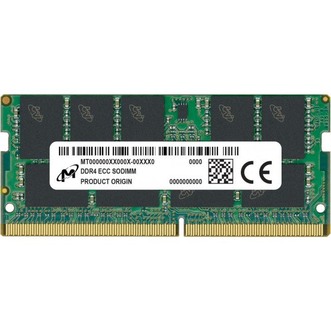Micron SO-DIMM ECC DDR4 32GB 2Rx8 3200MHz PC4-25600 MTA18ASF4G72HZ-3G2R Micron SO-DIMM ECC DDR4 32GB 2Rx8 3200MHz PC4-25600 MTA18ASF4G72HZ-3G2R