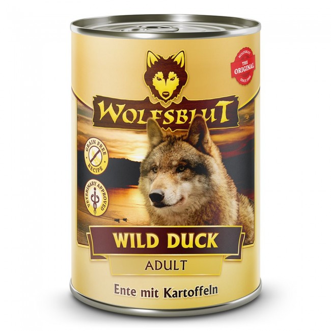 WOLFSBLUT Wild Duck Duck with potatoes - wet dog food - 395g