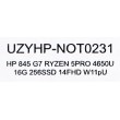 HP EliteBook 845 G7 AMD RYZEN 5 PRO 4650U 16GB 256GB SSD 14
