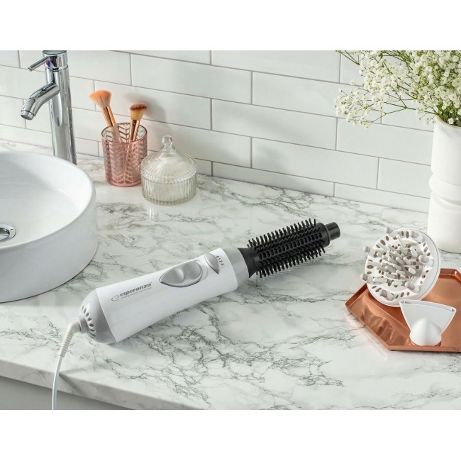 Esperanza EBL001W hair styling tool Hot air brush Warm Black,White 1.6 m 400 W