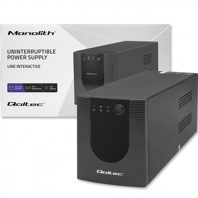 Qoltec 53777 Uninterruptible Power Supply Line Interactive | Monolith | 2000VA | 1200W