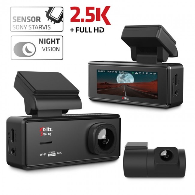 XBLITZ STELLAR PREMIUM VIDEO RECORDER WITH STARVIS SENSOR, WI-FI AND GPS