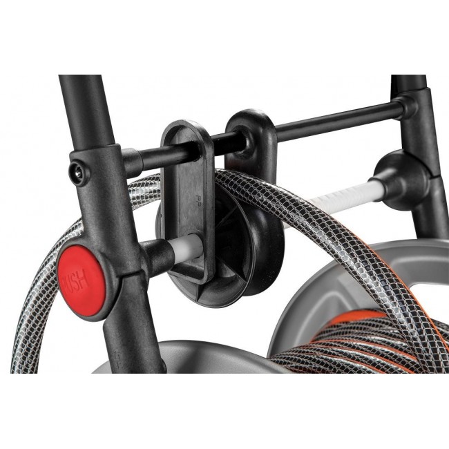 Garden hose reel, metal, for up to 60m of 1/2