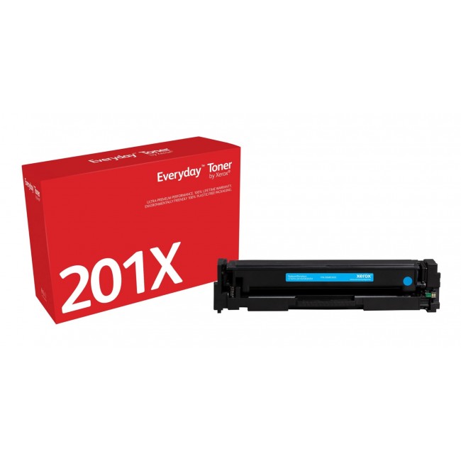 Everyday Cyan Toner by Xerox compatible with HP 201X (CF401X), High capacity