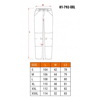 NEO tools 81-792-XXL protective trousers Yellow