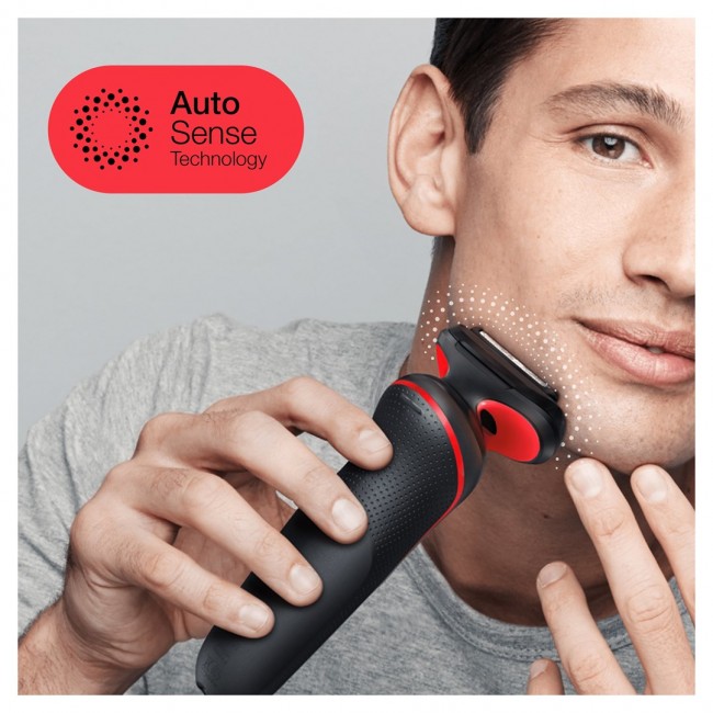 Braun Series 5 50-R1000s Foil shaver Black, Red Braun Series 5 50-R1000s Foil shaver Black, Red