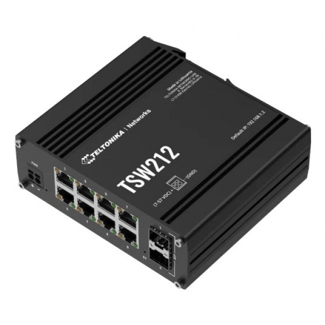 Teltonika TSW212 Managed L2 Gigabit Ethernet (10/100/1000) Black Teltonika TSW212 Managed L2 Gigabit Ethernet (10/100/1000) Black
