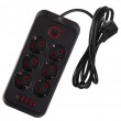 Maclean power strip, 6 socket extension + 4xUSB, 110-240V AC 50/60Hz, 2.1A max 2500W, 1.5 m, black, MCE389 B Maclean power strip, 6 socket extension + 4xUSB, 110-240V AC 50/60Hz, 2.1A max 2500W, 1.5 m, black, MCE389 B