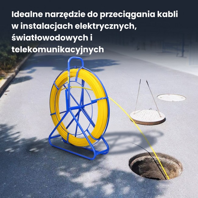 Extralink Cable pulling rod Pilot 3.8mm 100m glass fibre FRP, d. 3.8mm, l. 100m, yellow Extralink Cable pulling rod Pilot 3.8mm 100m glass fibre FRP, d. 3.8mm, l. 100m, yellow