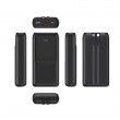 Gembird PB20-PD20-LCD-01 Fast charging power bank with integrated cables, 20W, 20000 mAh, black