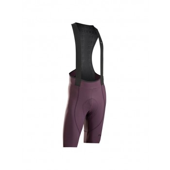 Spodenki rowerowe NORTHWAVE Fast Bibshort bordowe - L