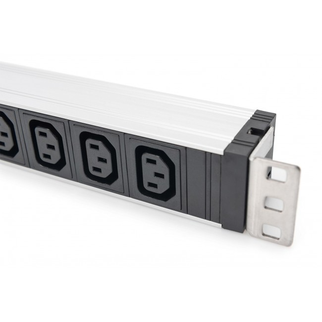 Digitus Socket strip with aluminum profile, 9-way, IEC C14 input