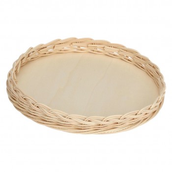 LA PORCELLANA BIANCA MIDOLLINO Wicker tart basket 28 cm