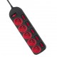 Maclean MCE204 power extension 1.5 m 5 AC outlet(s) Indoor Black, Red Maclean MCE204 power extension 1.5 m 5 AC outlet(s) Indoor Black, Red