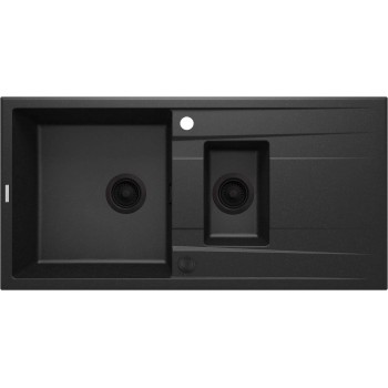 1.5-bowl granite sink with drainer