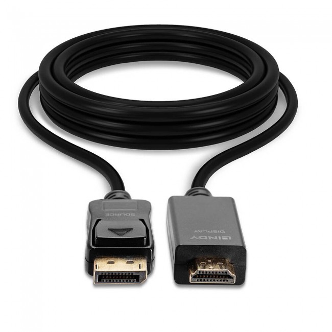 Lindy 5m DisplayPort to HDMI 10.2G Cable Lindy 5m DisplayPort to HDMI 10.2G Cable