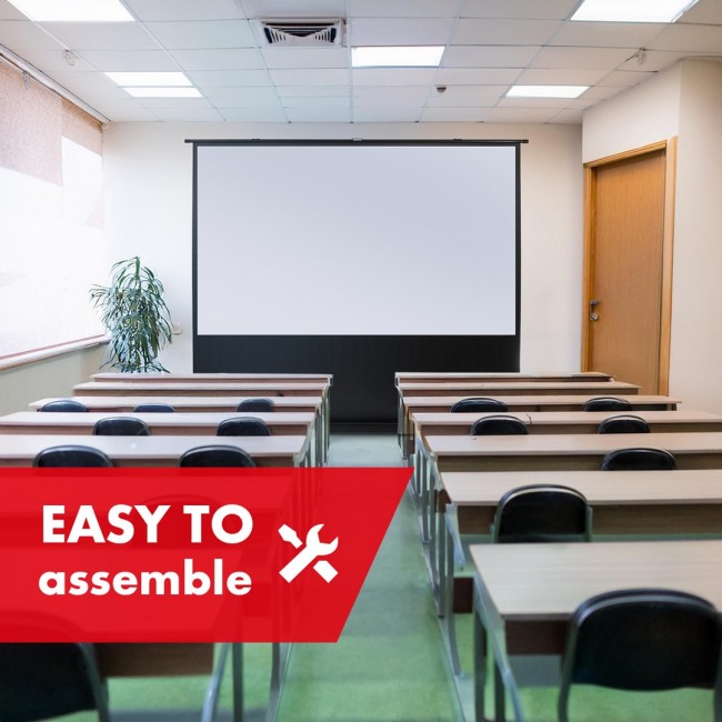 Maclean MC-211 Portable Projection Screen, Compact, Floor, 100